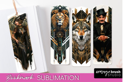 Vintage Bookmark Sublimation - Art Deco Style Bookmarks PNG