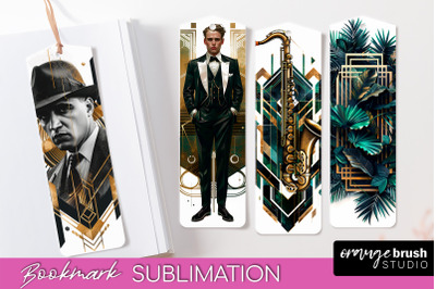 Vintage Bookmark Sublimation - Art Deco Style Bookmarks PNG