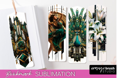 Vintage Bookmark Sublimation - Art Deco Style Bookmarks PNG