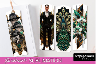 Vintage Bookmark Sublimation - Art Deco Style Bookmarks PNG