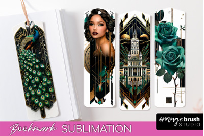 Vintage Bookmark Sublimation - Art Deco Style Bookmarks PNG