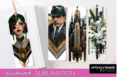 Vintage Bookmark Sublimation - Art Deco Style Bookmarks PNG