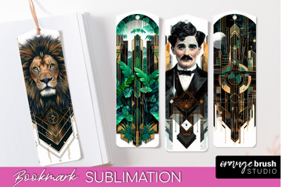 Vintage Bookmark Sublimation - Art Deco Style Bookmarks PNG