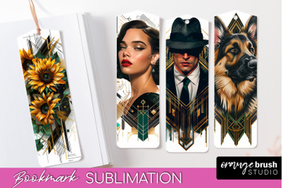 Vintage Bookmark Sublimation - Art Deco Style Bookmarks PNG