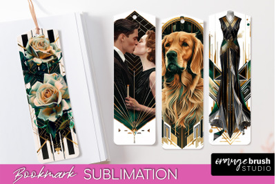 Vintage Bookmark Sublimation - Art Deco Style Bookmarks PNG