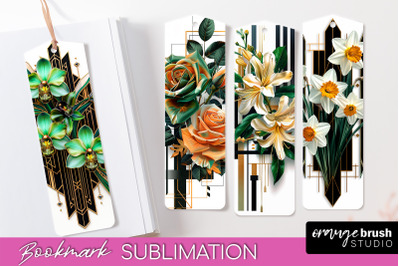 Vintage Bookmark Sublimation - Art Deco Style Bookmarks PNG