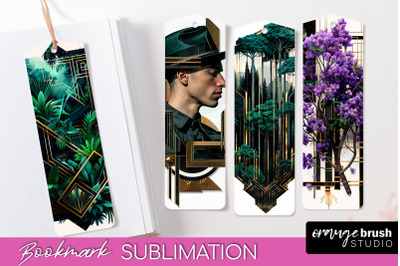 Vintage Bookmark Sublimation - Art Deco Style Bookmarks PNG