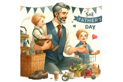 Father`s Day Sale Promotion Banner