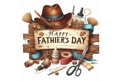 Happy Father`s Day Barnwood Banner