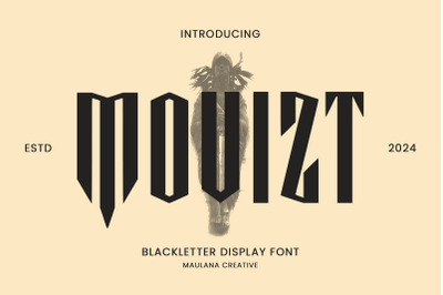 Movizt Blackletter Display Font