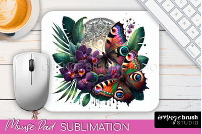 Butterfly Mouse Pad - Butterflies and Flowers Sublimation