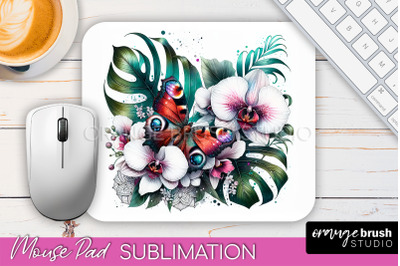 Butterfly Mouse Pad - Butterflies and Flowers Sublimation