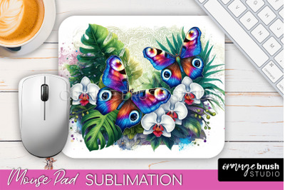 Butterfly Mouse Pad - Butterflies and Flowers Sublimation