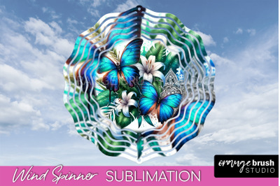 Butterfly Wind Spinner - Summer Flowers Spinner Sublimation