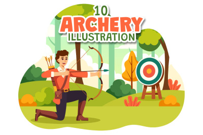 10 Archery Sport Illustration