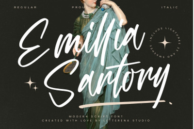 Emillia Sartory - Moder Script Font