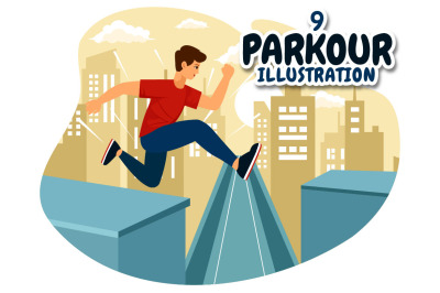 9 Parkour Sports Illustration