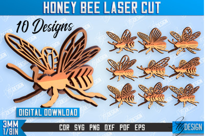 Honey Bee Laser Cut Bundle | Summer Design | Decorative Bee | CNC File