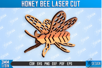 Honey Bee Laser Cut | Summer Design | Decorative Bee | CNC File