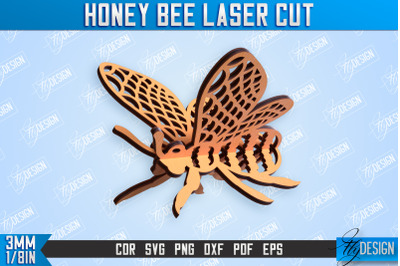 Honey Bee Laser Cut | Summer Design | Decorative Bee | CNC File