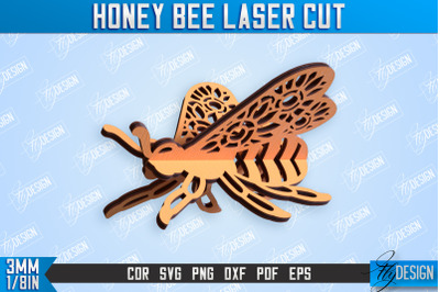 Honey Bee Laser Cut | Summer Design | Decorative Bee | CNC File