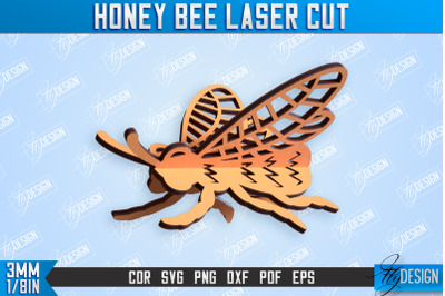 Honey Bee Laser Cut | Summer Design | Decorative Bee | CNC File