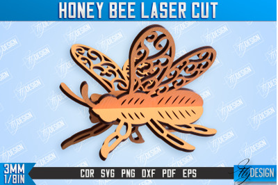 Honey Bee Laser Cut | Summer Design | Decorative Bee | CNC File