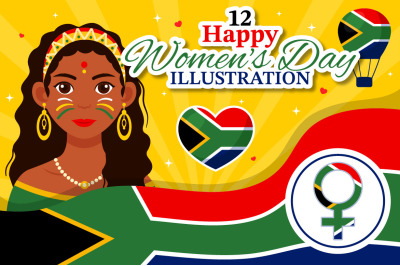 12 Women&#039;s Day in South Africa Illustration