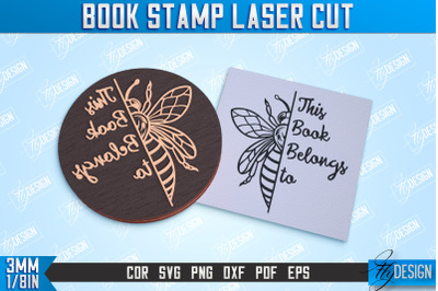 Book Stamp Laser Cut | Teachers Stamp | Wooden Stamp | Lettered Stamp