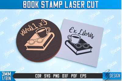 Book Stamp Laser Cut | Teachers Stamp | Wooden Stamp | Lettered Stamp