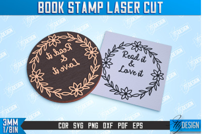 Book Stamp Laser Cut | Teachers Stamp | Wooden Stamp | Lettered Stamp