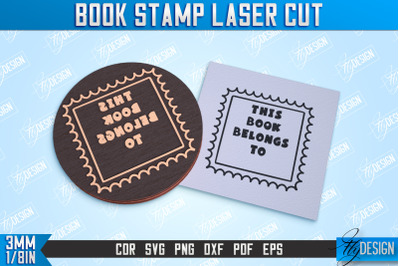 Book Stamp Laser Cut | Teachers Stamp | Wooden Stamp | Lettered Stamp