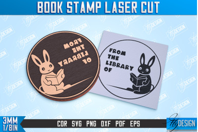 Book Stamp Laser Cut | Teachers Stamp | Wooden Stamp | Lettered Stamp