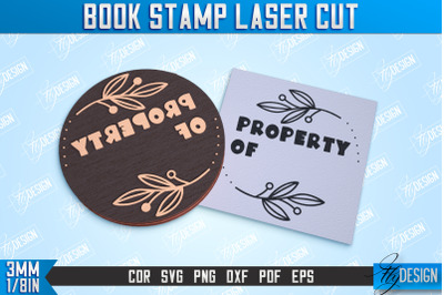 Book Stamp Laser Cut | Teachers Stamp | Wooden Stamp | Lettered Stamp