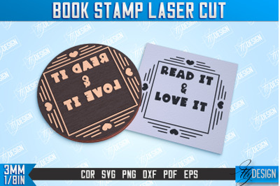 Book Stamp Laser Cut | Teachers Stamp | Wooden Stamp | Lettered Stamp