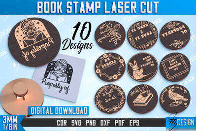 Book Stamp Bundle | Teachers Stamp | Wooden Stamp | Lettered Stamp