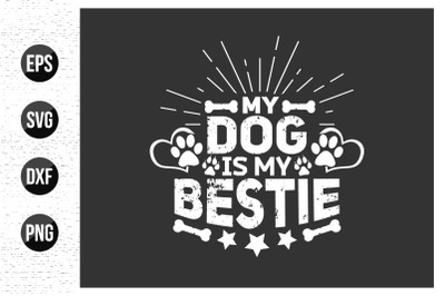 Dog typographic t shirt design vector graphic.