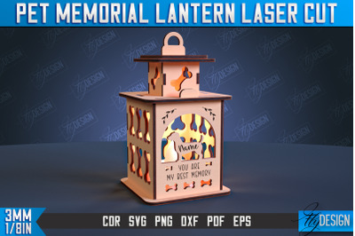 Pet Memorial Lantern Laser Cut | 3D Memorial Lantern Laser Cut | CNC