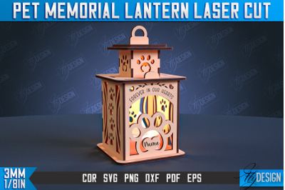 Pet Memorial Lantern Laser Cut | 3D Memorial Lantern Laser Cut | CNC