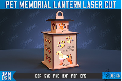 Pet Memorial Lantern Laser Cut | 3D Memorial Lantern Laser Cut | CNC