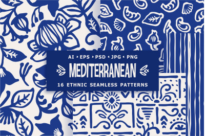 Mediterranean seamless patterns