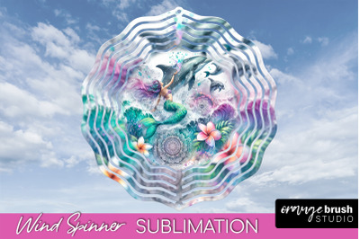 Watercolor Mermaid Wind Spinner - Summer Spinner Sublimation