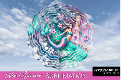 Watercolor Mermaid Wind Spinner - Summer Spinner Sublimation