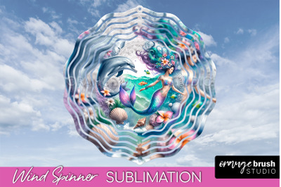 Watercolor Mermaid Wind Spinner - Summer Spinner Sublimation