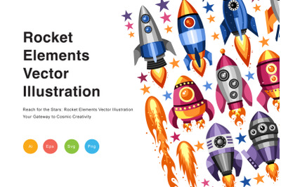 Rocket Elements Vector Illustration