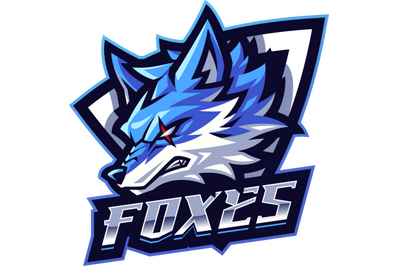 Fox head esport mascot logo design