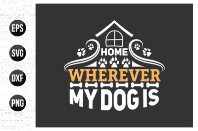 Dog typographic t shirt design vector