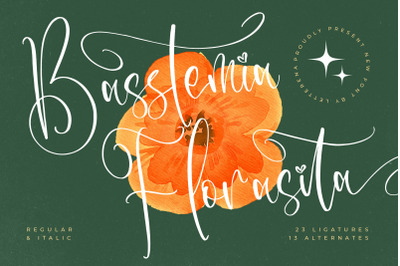 Basstemia Florasita - Beautiful Handwritten Font