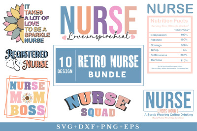 Retro Nurse SVG Bundle