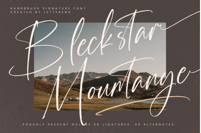 Bleckstar Mountanye - Handbrush Signature Font